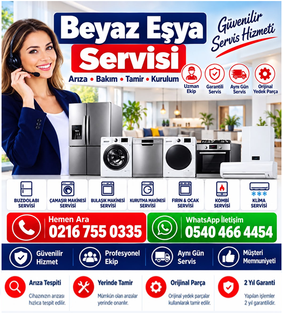 Beyaz eşya servisi, çağrı merkezi ve bakım onarım hizmetleri iletişim bilgileri